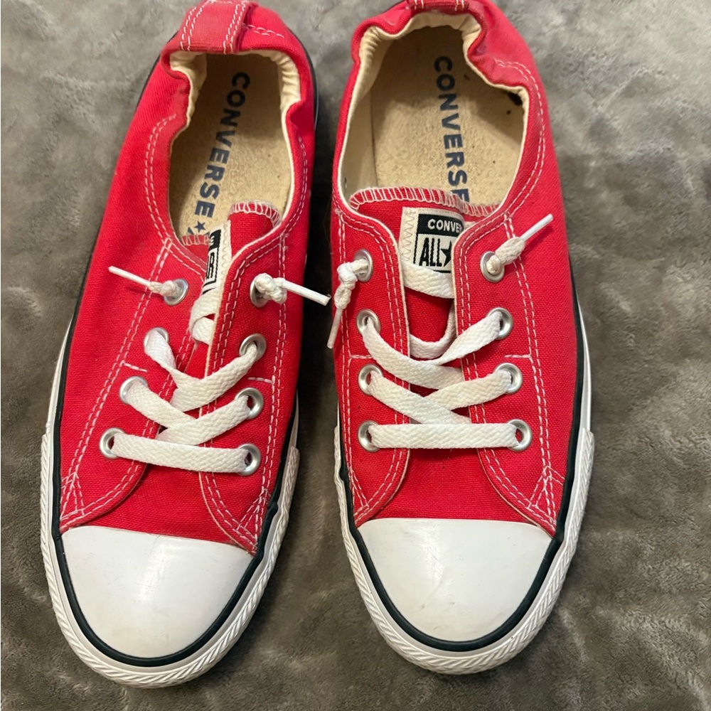 Converse Red Canvas Sneakers